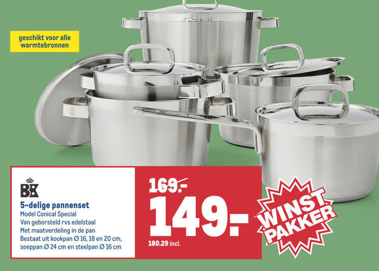 BK   pannenset folder aanbieding bij  Makro - details