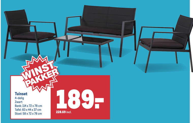 overeenkomst Doorweekt huis tuinmeubelset folder aanbieding bij Makro - details