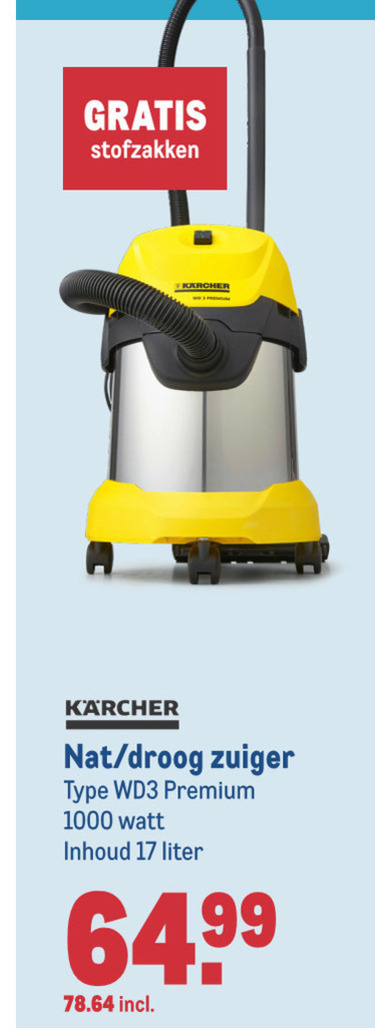 Karcher   alleszuiger folder aanbieding bij  Makro - details