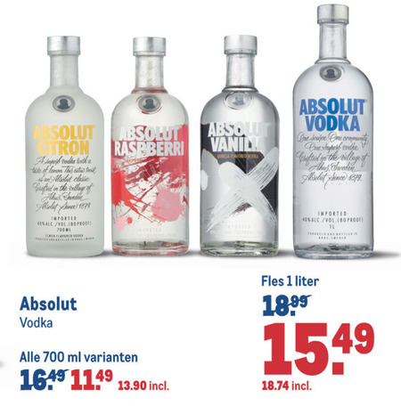 Absolut   wodka folder aanbieding bij  Makro - details