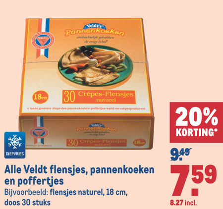 Veldts   pannenkoek, poffertjes folder aanbieding bij  Makro - details