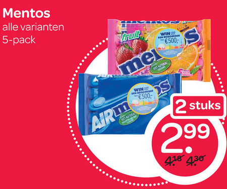 Mentos   snoep folder aanbieding bij  Spar - details