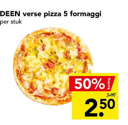 Deen Huismerk   verse pizza folder aanbieding bij  Deen - details