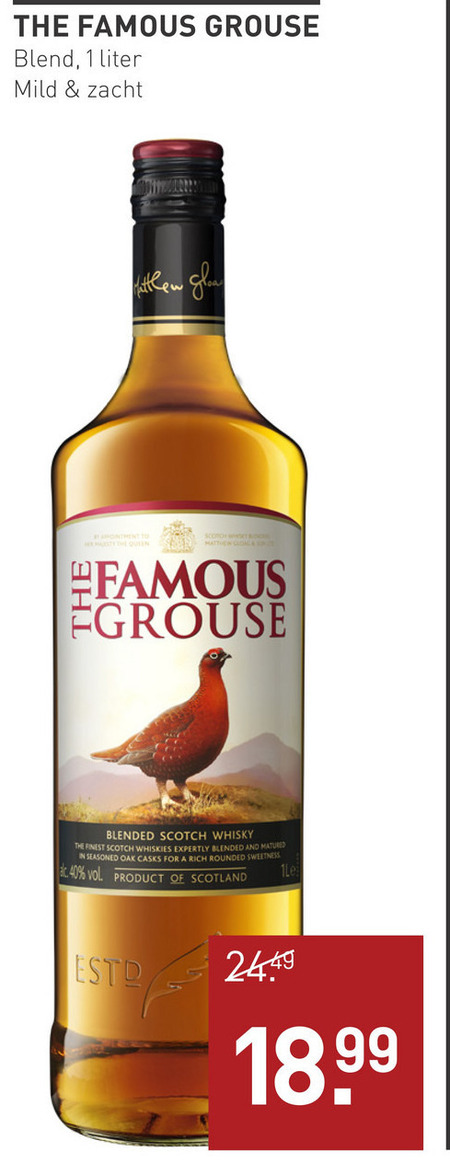 Famous Grouse   whisky folder aanbieding bij  Gall & Gall - details