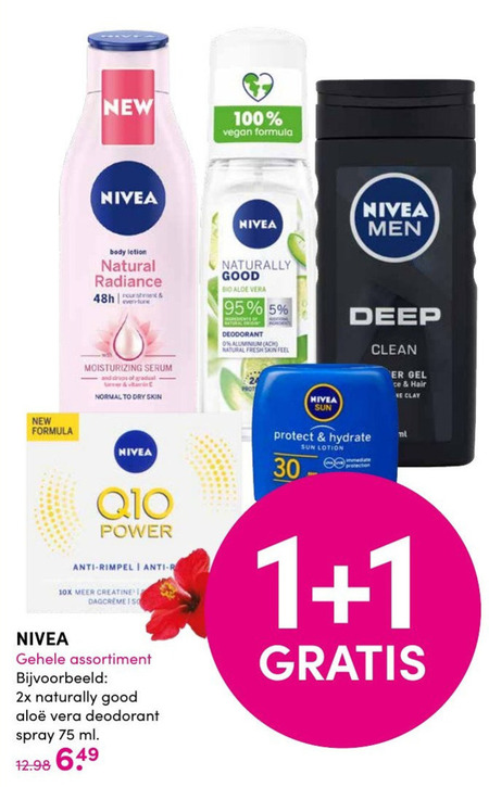 Nivea   douchegel, bodylotion folder aanbieding bij  DA - details