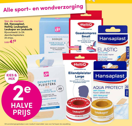 Hansaplast   blaarpleisters, wondverzorging folder aanbieding bij  DA - details