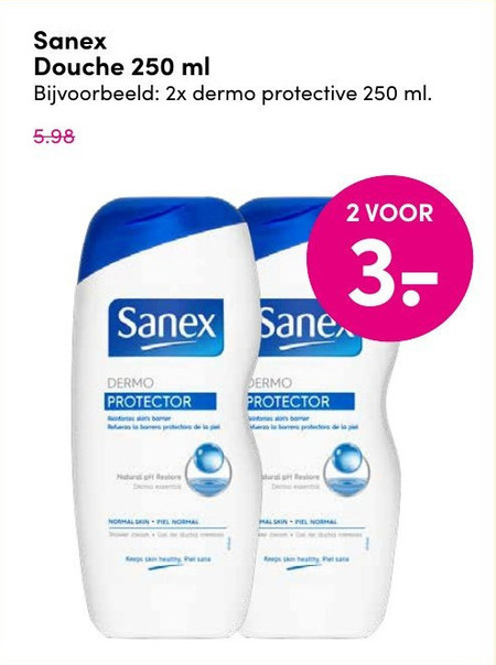 Sanex   douchegel folder aanbieding bij  DA - details