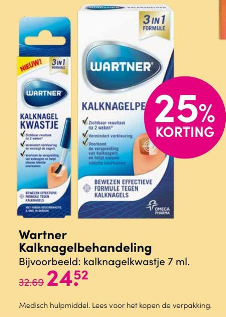 Wartner   nagelverzorging folder aanbieding bij  DA - details