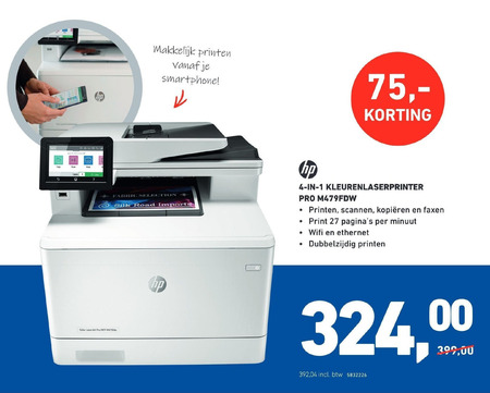 HP   all-in-one printer, kleurenlaserprinter folder aanbieding bij  Office Centre - details