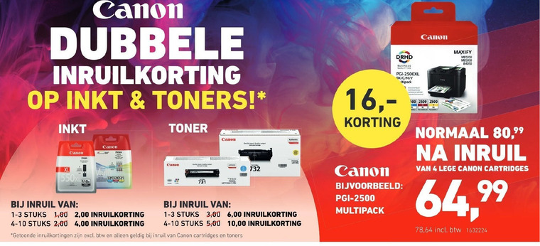 Canon   printerinkt, toner folder aanbieding bij  Office Centre - details