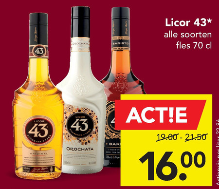 Licor 43   likeur folder aanbieding bij  Deen - details