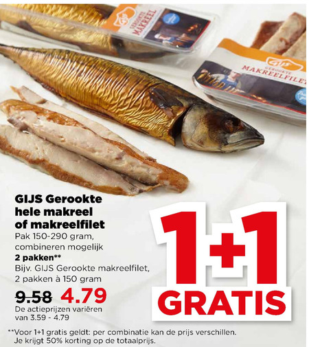 Gijs   makreel, makreelfilet folder aanbieding bij  Plus - details