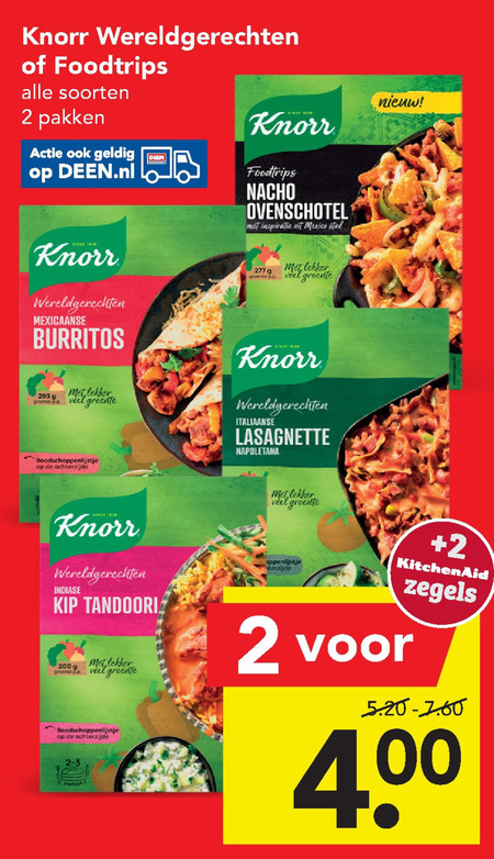 Knorr   maaltijdmix folder aanbieding bij  Deen - details