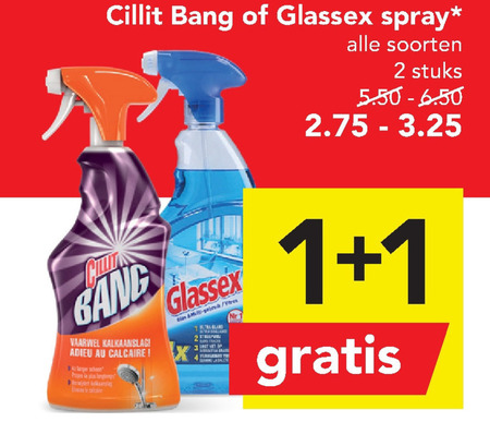 Glassex   allesreiniger, glasreiniger folder aanbieding bij  Deen - details