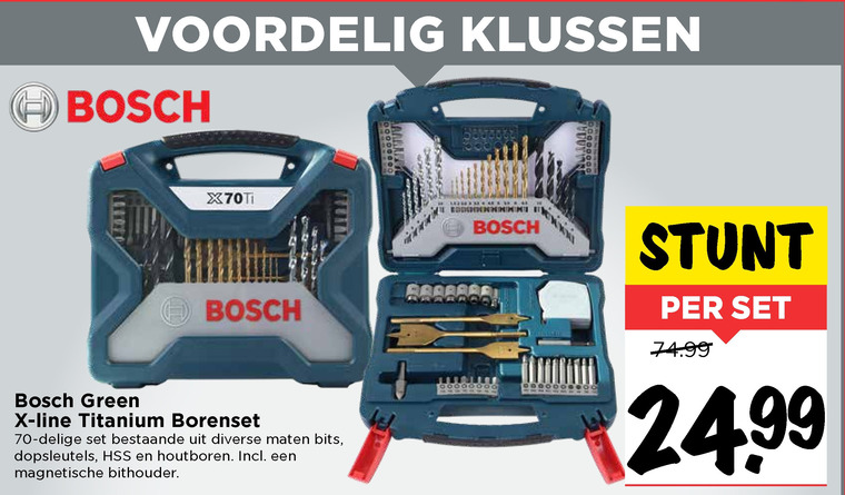 Bosch   boor/bitset, borenset folder aanbieding bij  Vomar - details