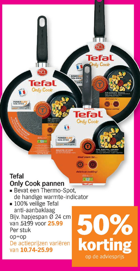 Tefal   koekenpan folder aanbieding bij  Albert Heijn - details