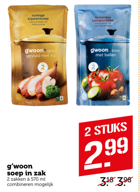 Gwoon   soep folder aanbieding bij  Coop - details