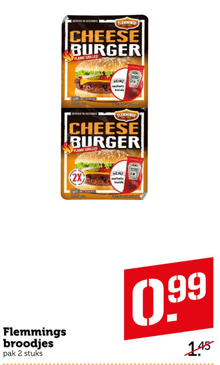 Flemmings   hamburger broodje, frikandelbroodjes folder aanbieding bij  Coop - details