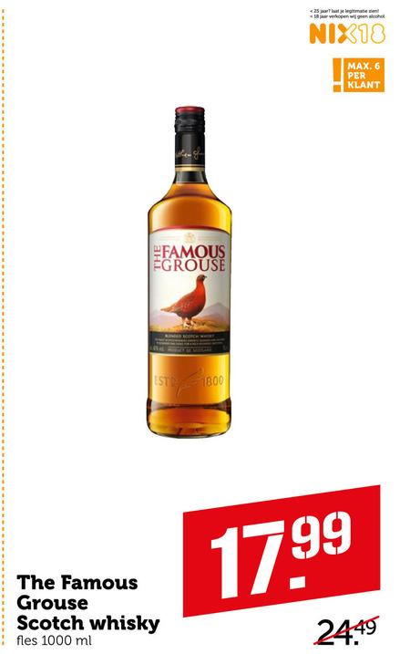 Famous Grouse   whisky folder aanbieding bij  Coop - details