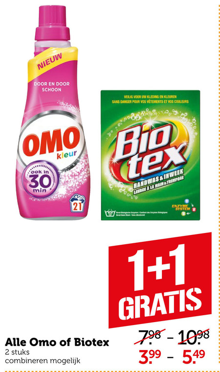 Biotex   wasmiddel, handwasmiddel folder aanbieding bij  Coop - details