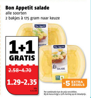 Bon Appetit   salade folder aanbieding bij  Poiesz - details