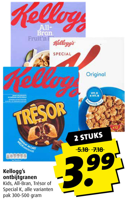 Kellogs   cereals folder aanbieding bij  Boni - details