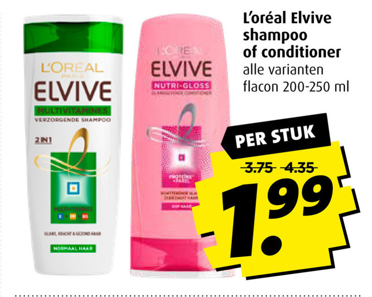 Elvive   shampoo, conditioner folder aanbieding bij  Boni - details