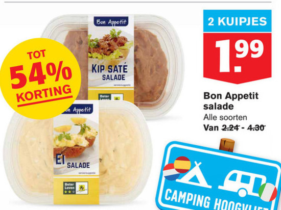 Bon Appetit   salade folder aanbieding bij  Hoogvliet - details