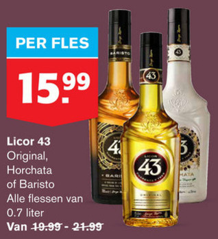 Licor 43   likeur folder aanbieding bij  Hoogvliet - details