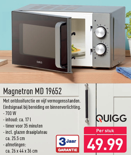Quigg   magnetron folder aanbieding bij  Aldi - details