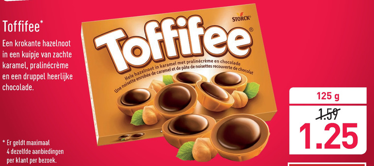 Toffifee   chocolade folder aanbieding bij  Aldi - details