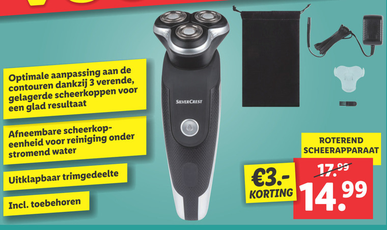 SilverCrest   elektrisch scheerapparaat folder aanbieding bij  Lidl - details