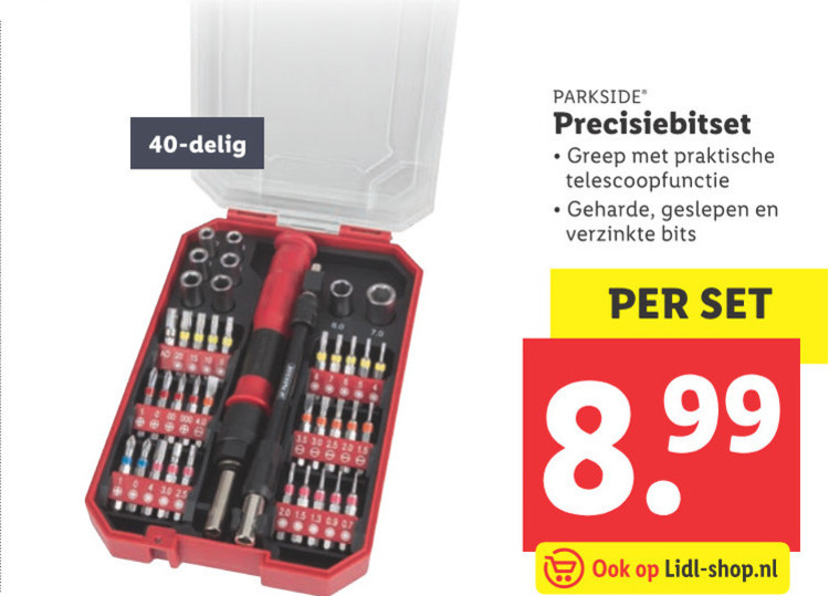 Parkside   schroefbitset folder aanbieding bij  Lidl - details