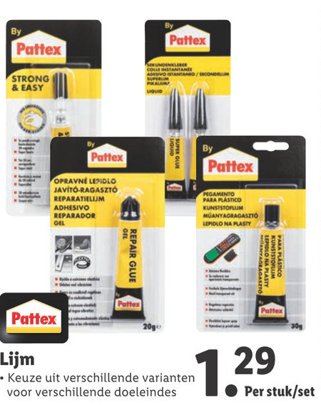 Pattex   lijm folder aanbieding bij  Lidl - details