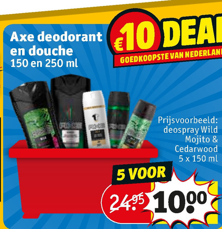 Axe   douchegel, deodorant folder aanbieding bij  Kruidvat - details