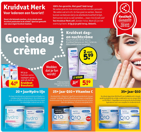 Kruidvat Huismerk   dagcreme folder aanbieding bij  Kruidvat - details