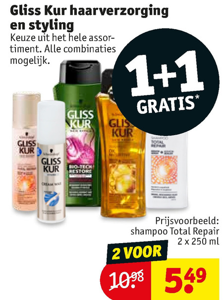 Gliss Kur   haargel, shampoo folder aanbieding bij  Kruidvat - details