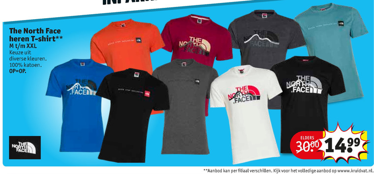 Kruidvat north face t shirt deals