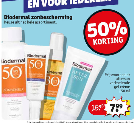 Biodermal   aftersun, zonnebrandolie folder aanbieding bij  Kruidvat - details