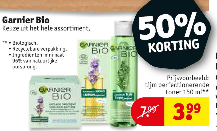 Garnier bio   dagcreme, gezichtsverzorging folder aanbieding bij  Kruidvat - details