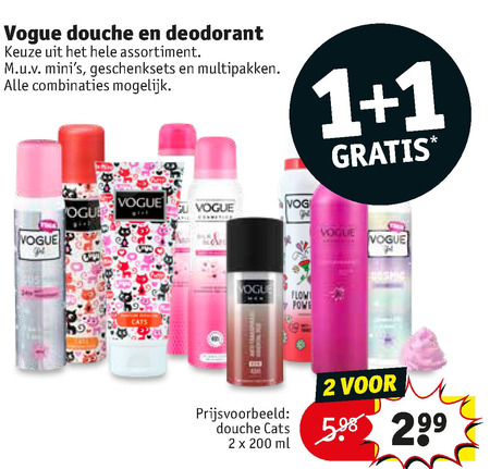 Vogue   douchegel, deodorant folder aanbieding bij  Kruidvat - details