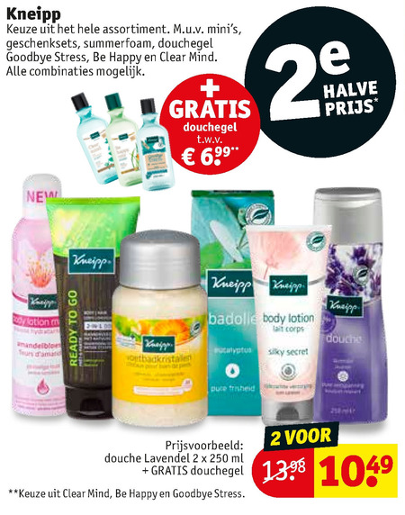 Kneipp   huidverzorging, douchegel folder aanbieding bij  Kruidvat - details