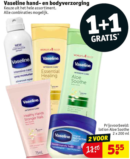 Vaseline   handcreme, bodylotion folder aanbieding bij  Kruidvat - details