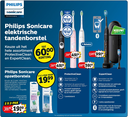 Philips   electrische tandenborstel, opzetborstel folder aanbieding bij  Kruidvat - details