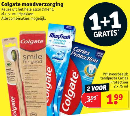 Colgate   tandenborstel, tandpasta folder aanbieding bij  Kruidvat - details