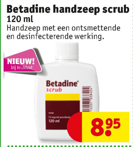 Betadine   handzeep folder aanbieding bij  Kruidvat - details