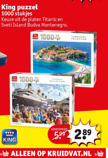 Succes schaal vaak King legpuzzel folder aanbieding bij Kruidvat - details