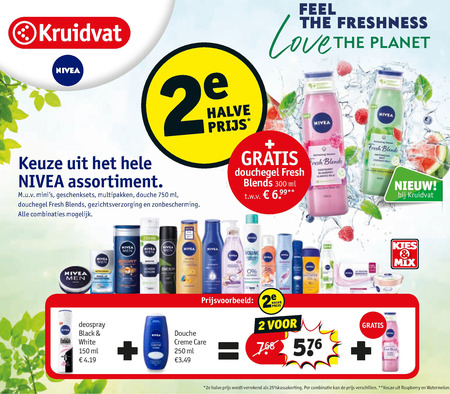 Nivea   gezichtsverzorging, deodorant folder aanbieding bij  Kruidvat - details