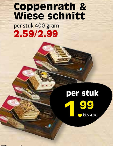 Coppenrath und Wiese   mokkaschnitt, slagroomschnitte folder aanbieding bij  Boons Markt - details