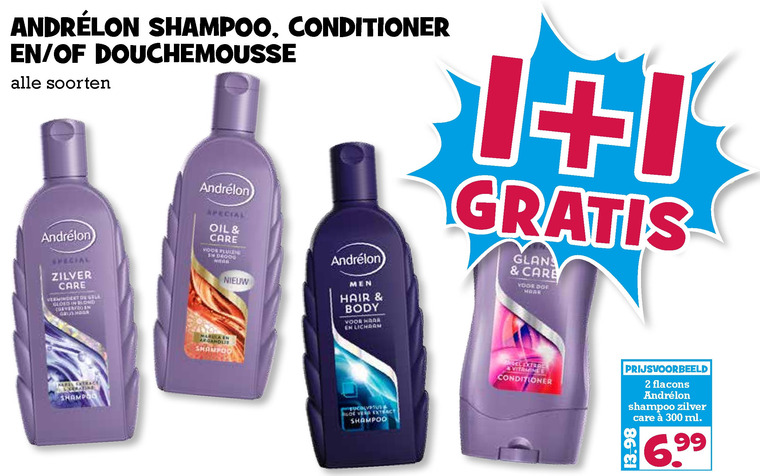 Andrelon   shampoo, conditioner folder aanbieding bij  Boons Markt - details